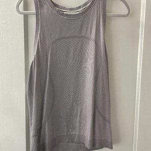 Lululemon Swiftly Breathe Muscle Tank stripes